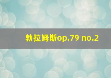 勃拉姆斯op.79 no.2